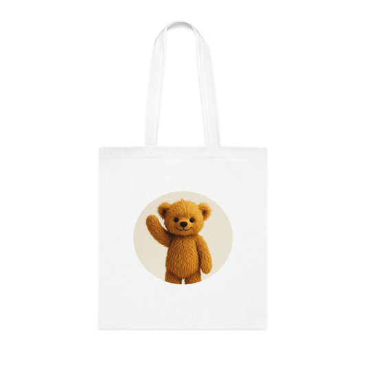 Teddy On Tour Cotton Tote Bag