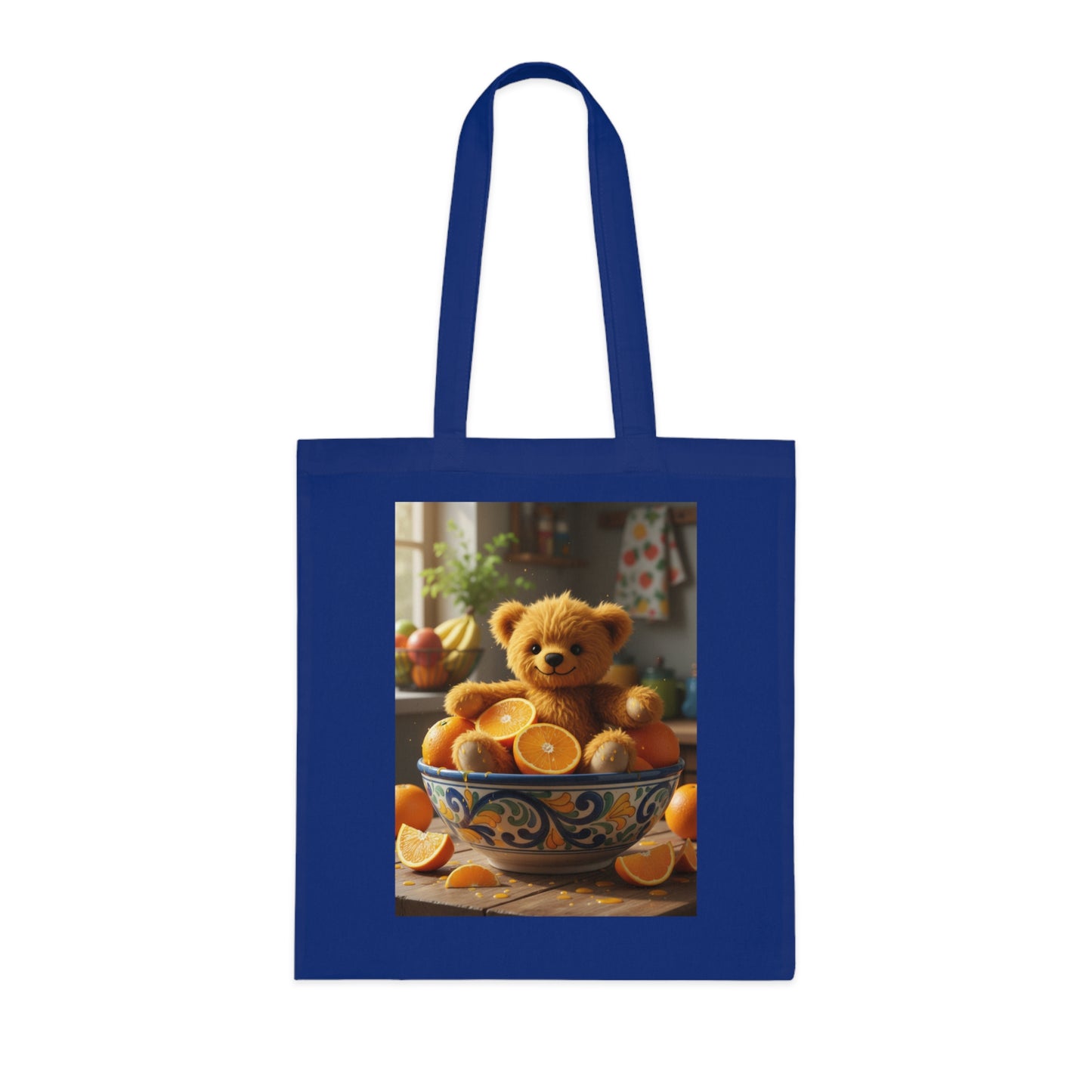 Teddy On Tour Cotton Tote Bag
