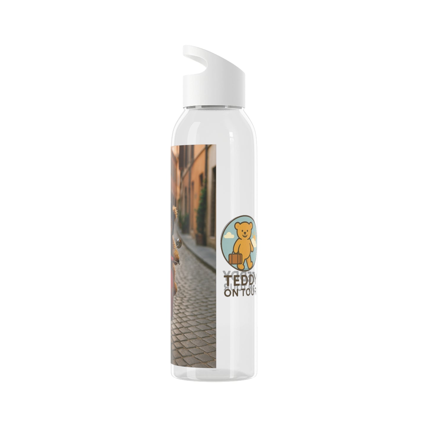 Teddy on Tour Gianni in Italy Sky Water Bottle