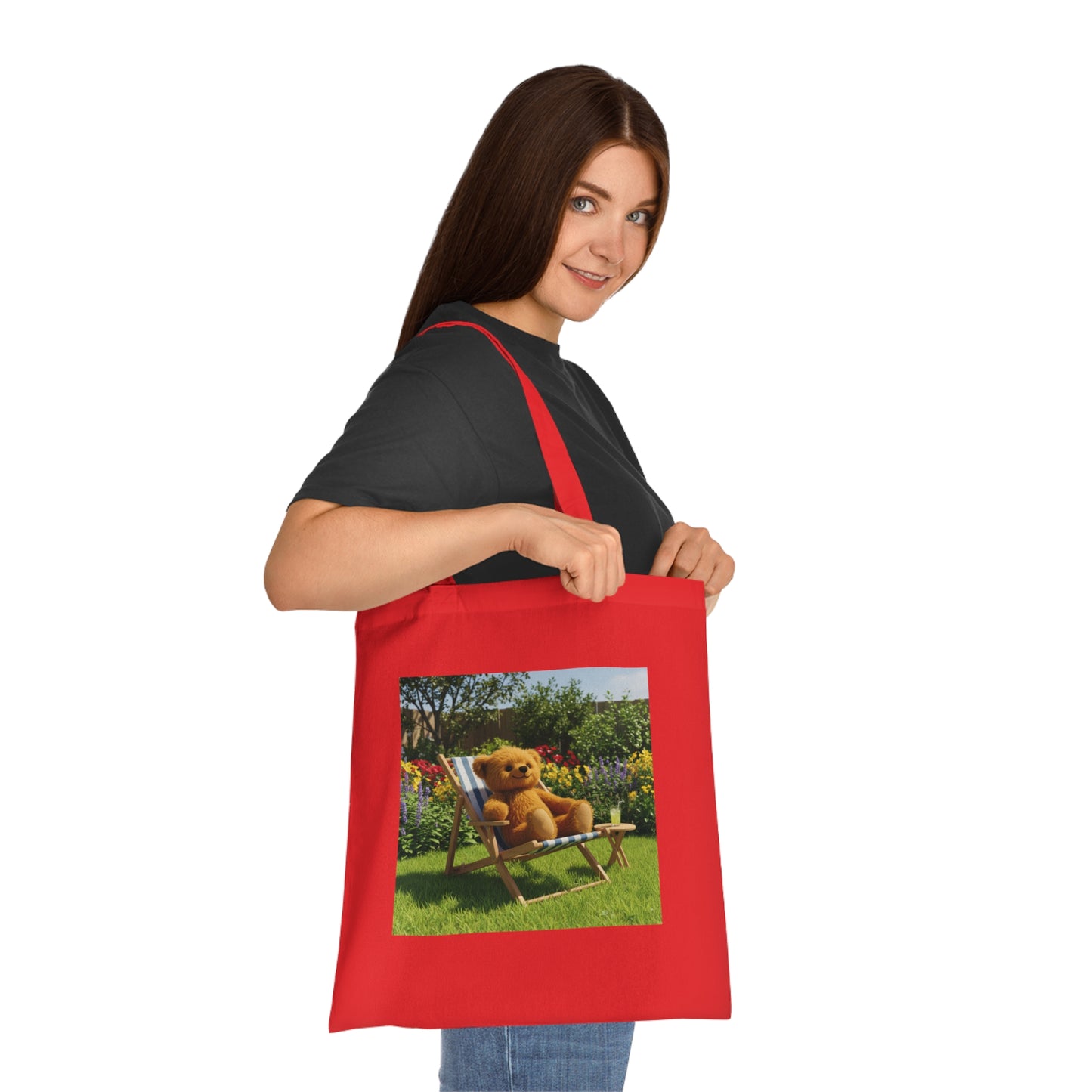 Teddy On Tour Cotton Tote Bag