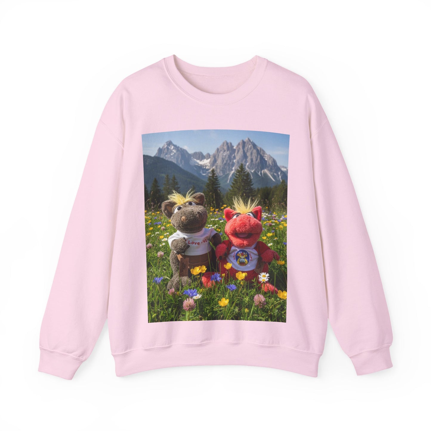 Teddy On Tour – Octey and Elsie in Seefeld-in-Tirol Austria Adult Unisex Heavy Blend™ Crewneck Sweatshirt