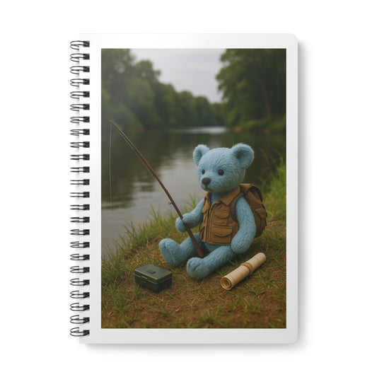 Teddy On tour Indigo goes camping Wirebound Softcover Notebook, A5