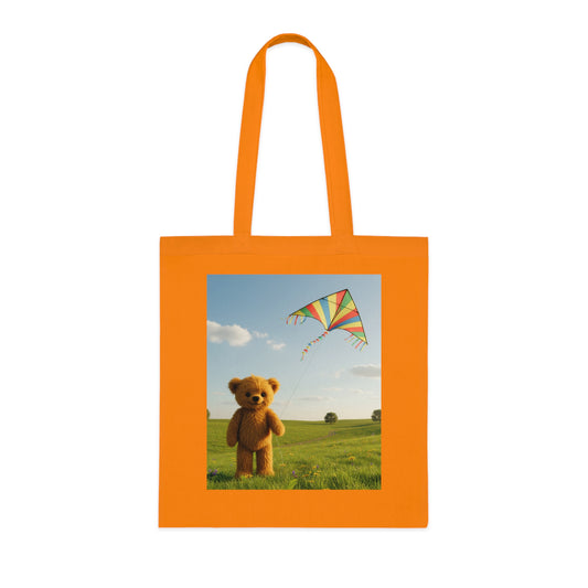 Teddy On Tour Cotton Tote Bag