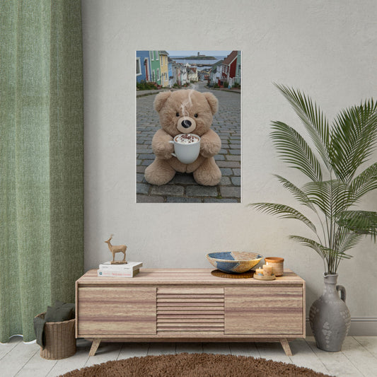 Teddy on Tour Fluffy in Newfoundland Rolled Posters