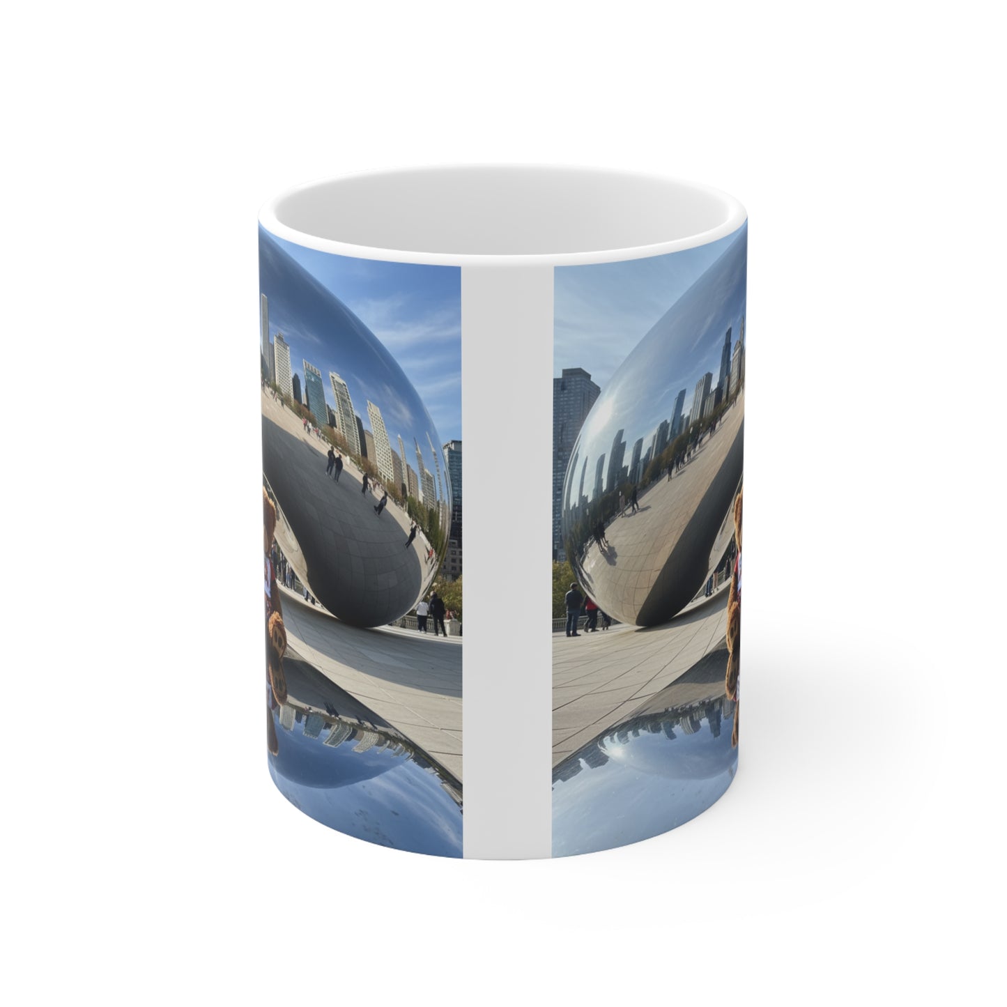 Teddy On Tour – Jake in Chicago Ceramic Coffee Cup