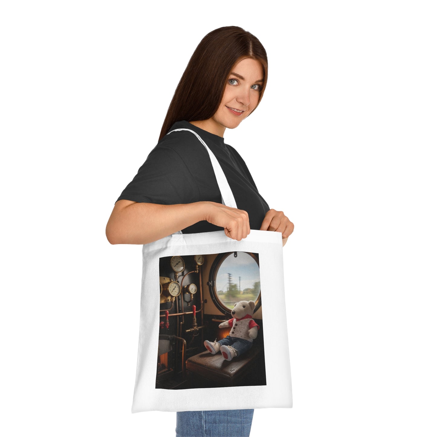 Teddy On Tour – Andrew in Scotland Cotton Tote Bag