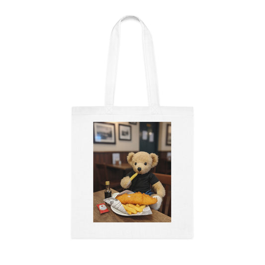 Teddy On Tour – Ralphie in London Cotton Tote Bag