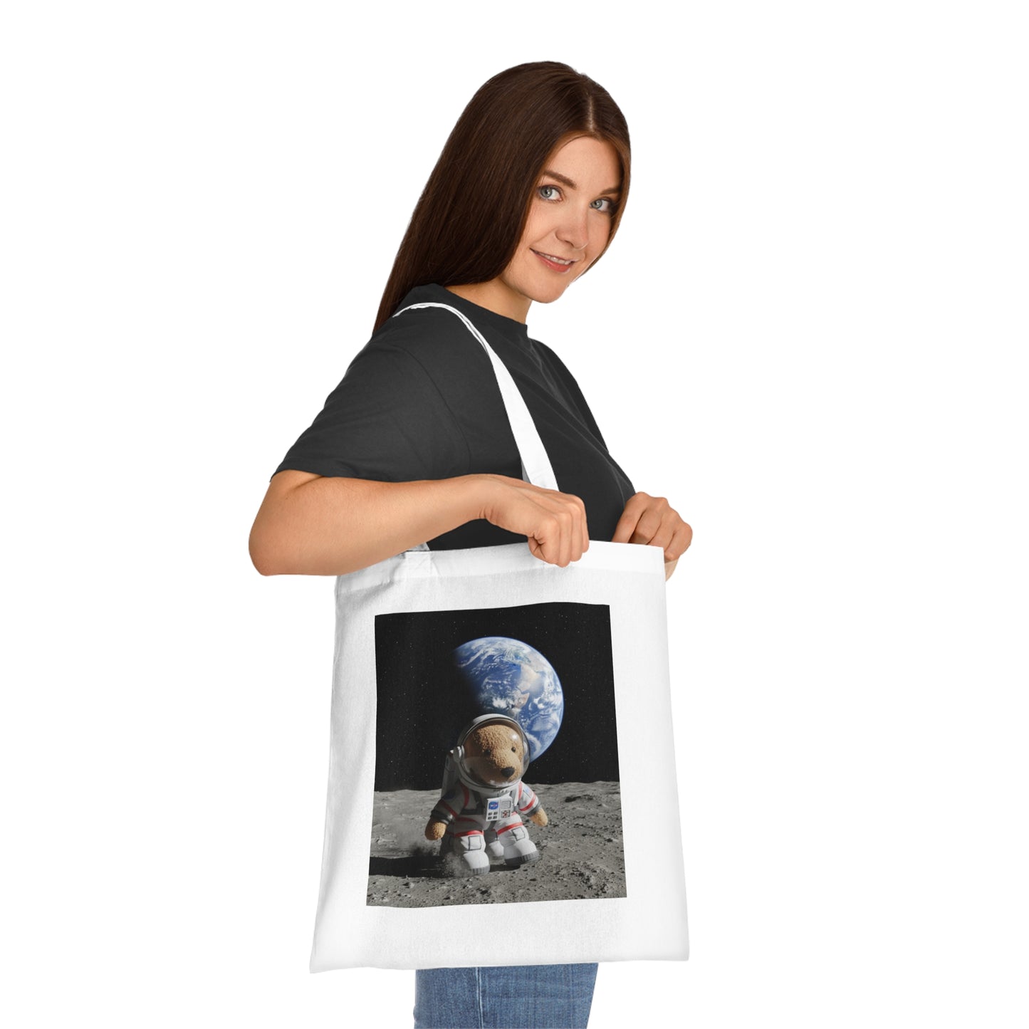 Teddy On Tour – Rusty in Space Cotton Tote Bag