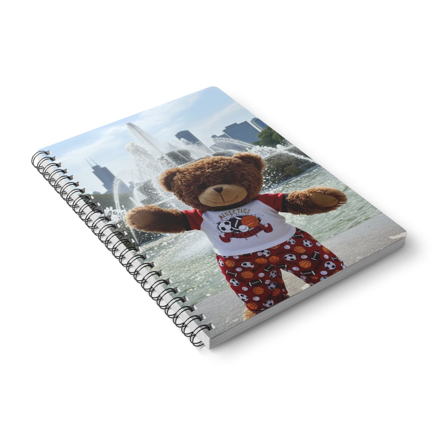 Teddy On tour Jake in Chicago Softcover Notebook, A5