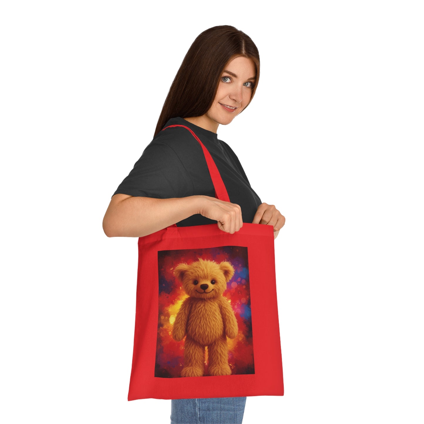 Teddy On Tour Cotton Tote Bag