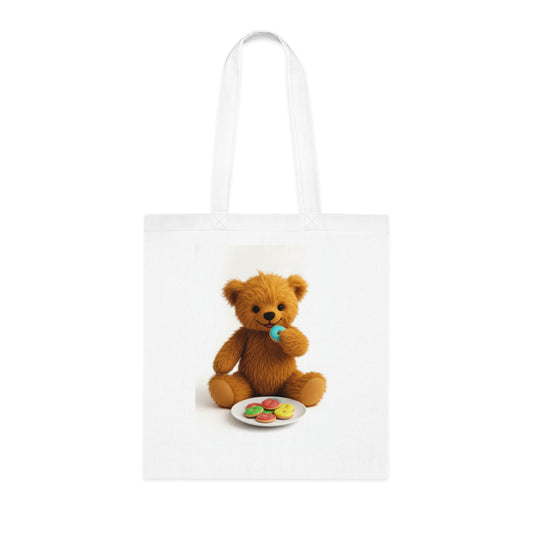 Teddy On Tour Cotton Tote Bag