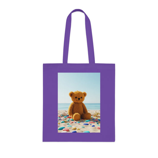 Teddy On Tour Cotton Tote Bag
