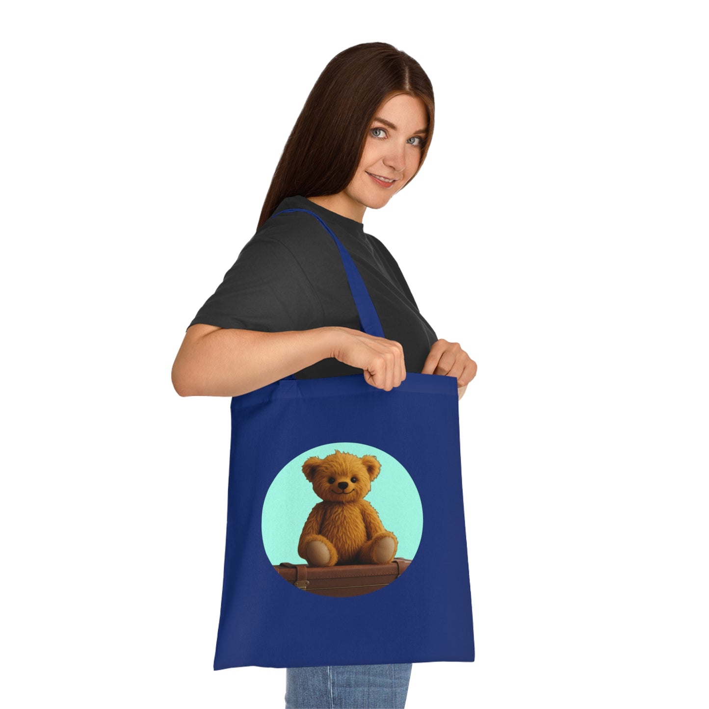 Teddy On Tour Cotton Tote Bag