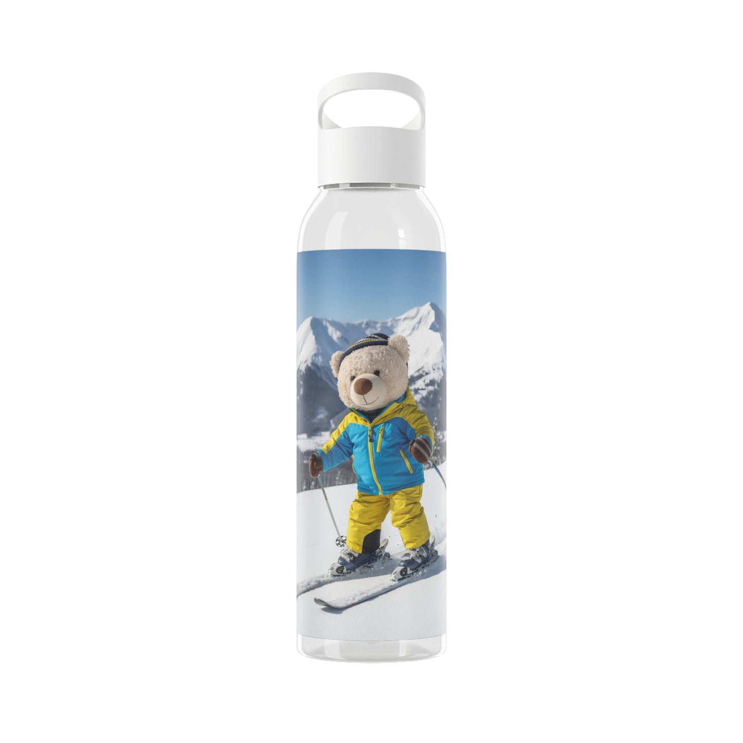 Teddy on Tour Lombear in Norway Sky Water Bottle