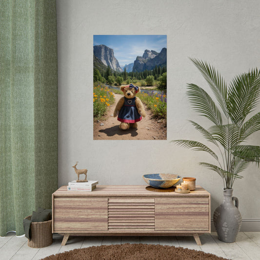 Teddy on Tour Daisy in Yosemite Park Rolled Posters