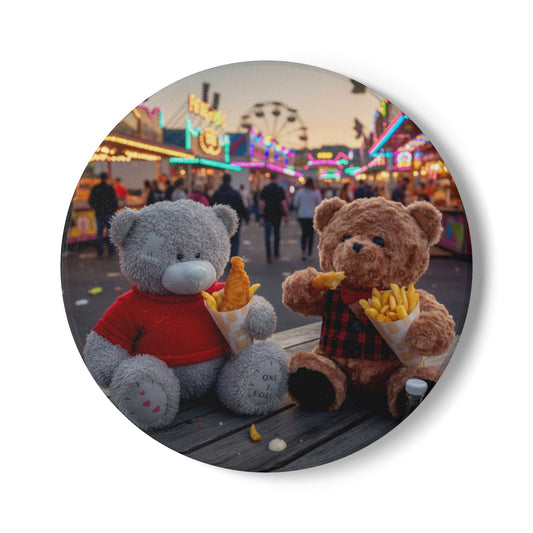 Teddy on Tour Jamie and Fraser Ferris Wheel Ceramic Coaster
