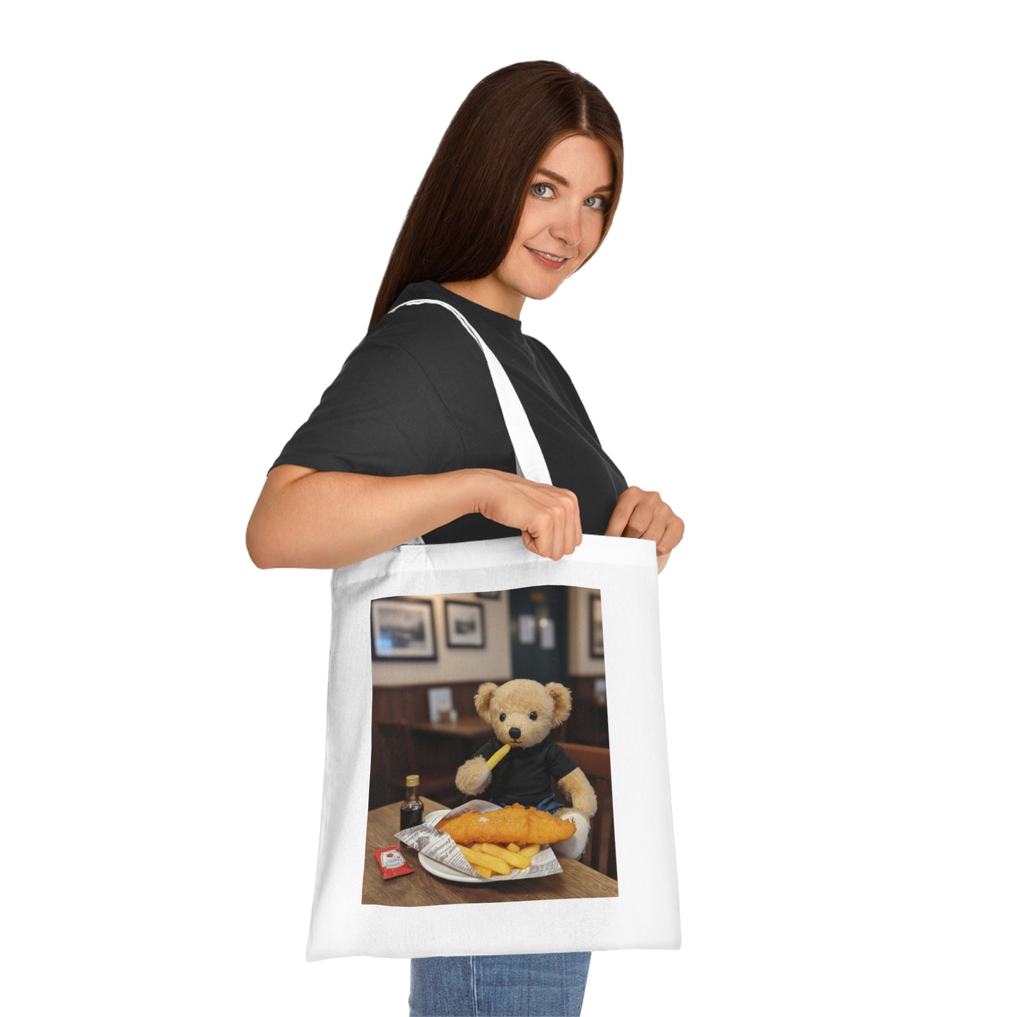 Teddy On Tour – Ralphie in London Cotton Tote Bag
