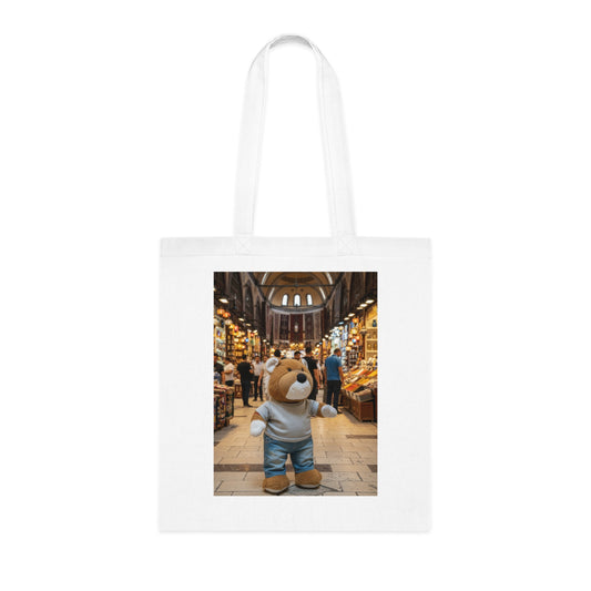 Teddy On Tour – Big Billy in Turkiye Cotton Tote Bag