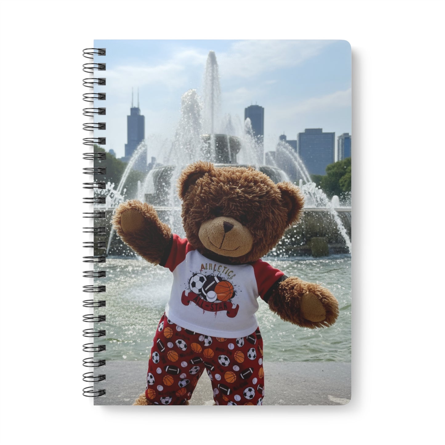 Teddy On tour Jake in Chicago Softcover Notebook, A5