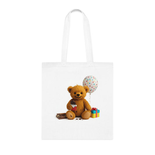Teddy On Tour Cotton Tote Bag