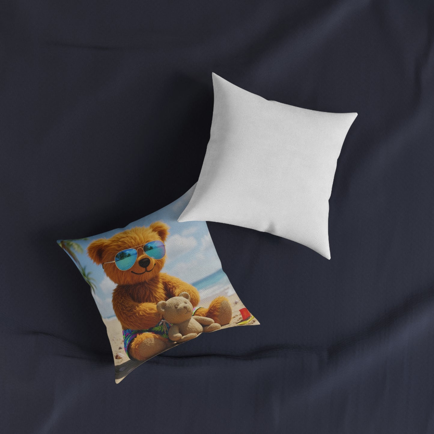 Teddy on Tour Teddy on Holiday Square Cushion