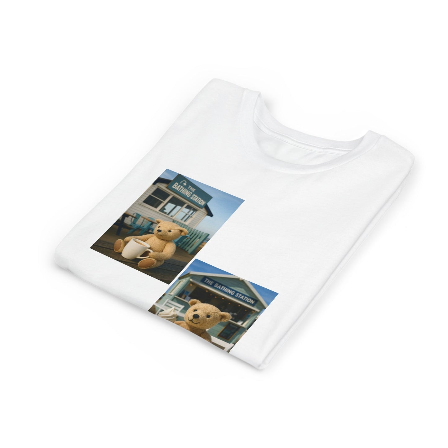 Teddy On Tour – Bexhill Bathing Station Youth Short Sleeve Tee
