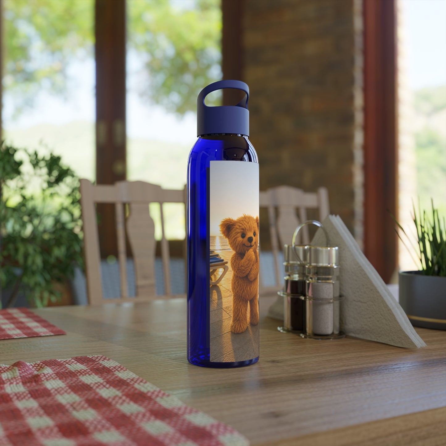 Teddy on Tour  Sky Water Bottle ( look for a matching lunchbox )