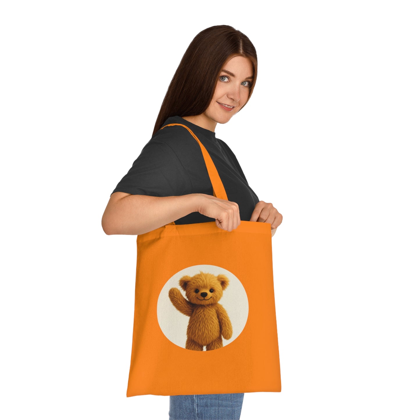 Teddy On Tour Cotton Tote Bag