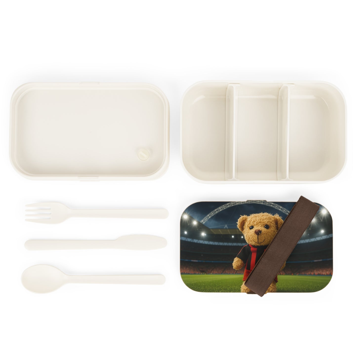 Teddy on Tour Doudou Vieux goes to Wembley Bento Lunch Box