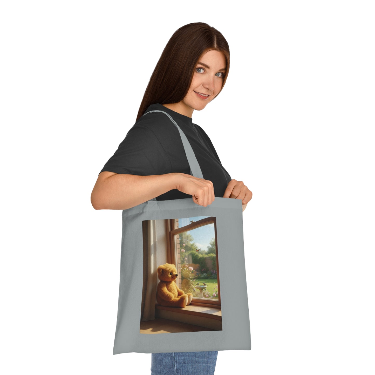 Teddy On Tour Cotton Tote Bag