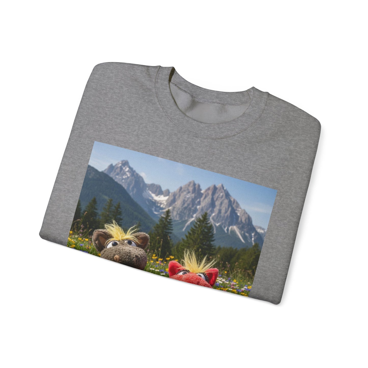 Teddy On Tour – Octey and Elsie in Seefeld-in-Tirol Austria Adult Unisex Heavy Blend™ Crewneck Sweatshirt