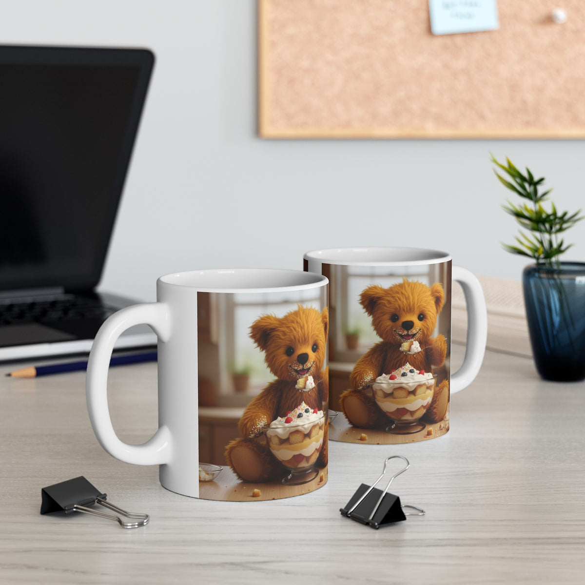 Teddy On Tour Teddy and Trifle Ceramic Mug