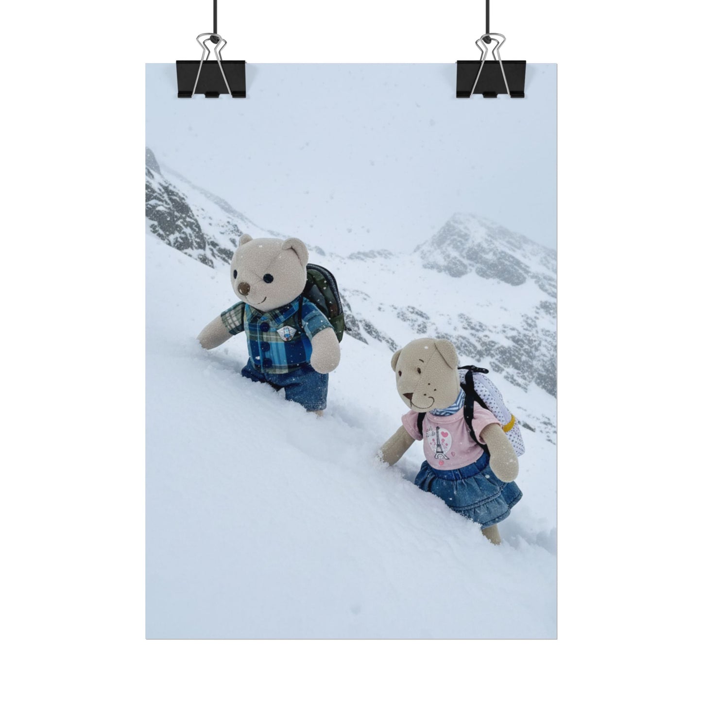 Teddy On Tour TB and Pippa Climb Everest Rolled Posters