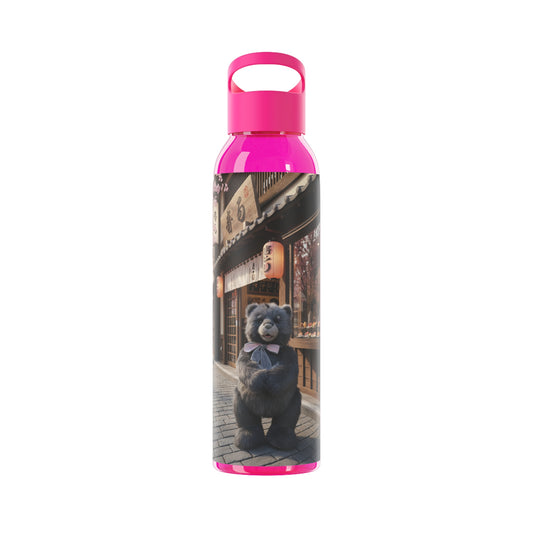 Teddy on Tour Adventurer in Japan Sky Water Bottle