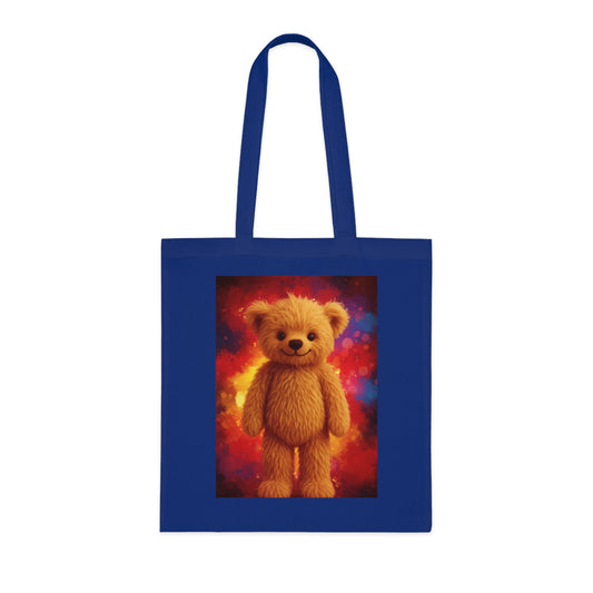 Teddy On Tour Cotton Tote Bag