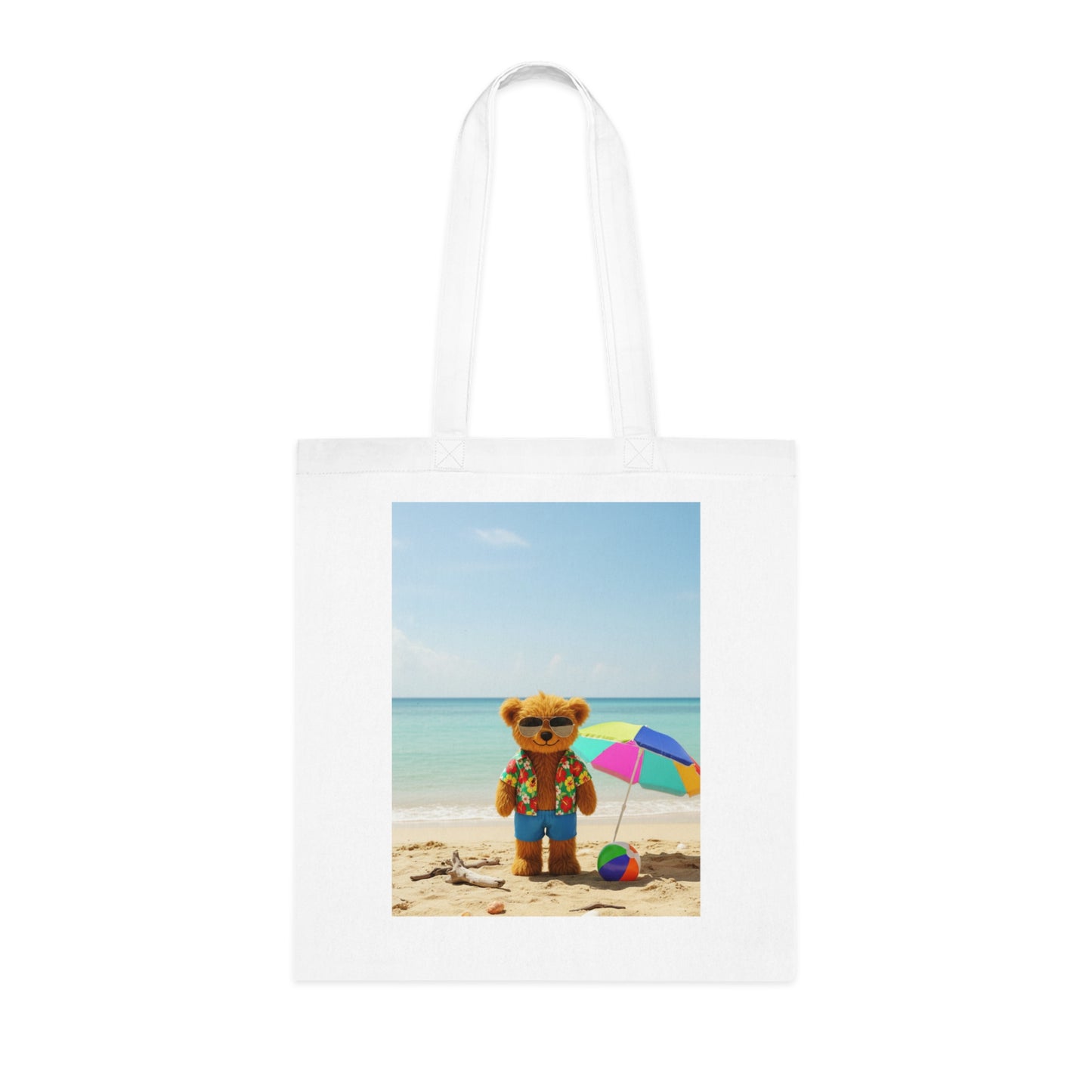 Teddy On Tour Cotton Tote Bag