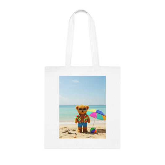 Teddy On Tour Cotton Tote Bag