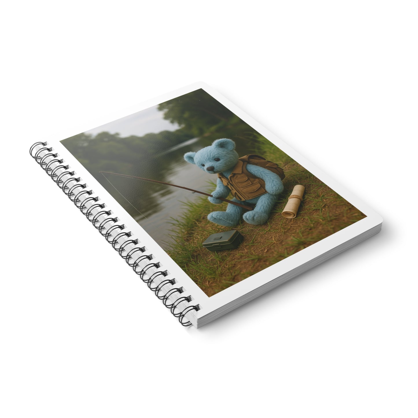 Teddy On tour Indigo goes camping Wirebound Softcover Notebook, A5