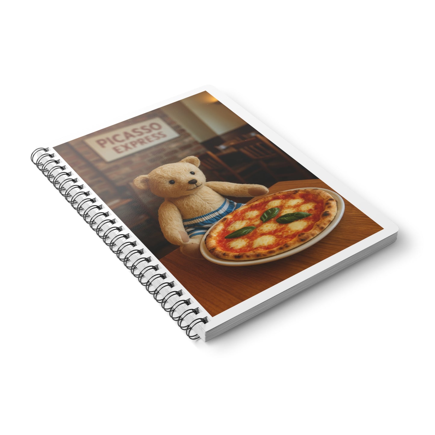 Teddy On tour Bexhill Wire bound Softcover Notebook, A5