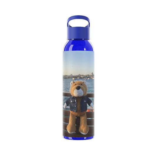 Teddy on Tour Big Billy in Turkiye Sky Water Bottle
