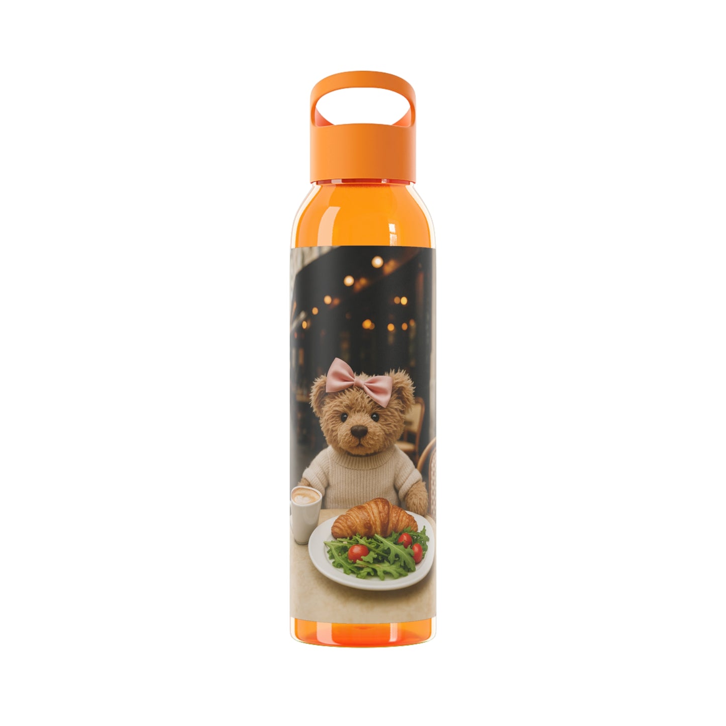 Teddy on Tour Luna in Paris Sky Water Bottle