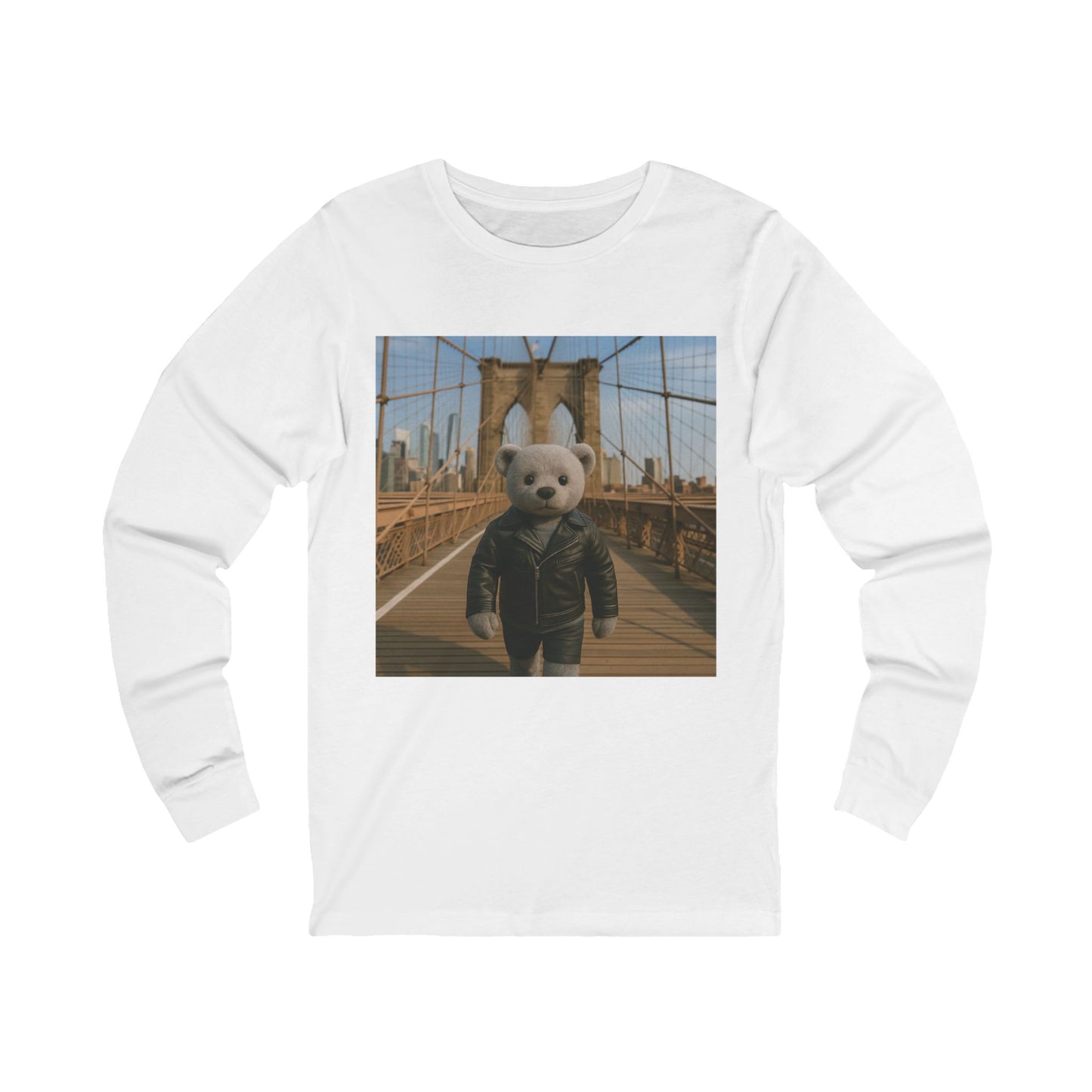 Teddy on Tour Hudson New York Unisex Jersey Long Sleeve Tee