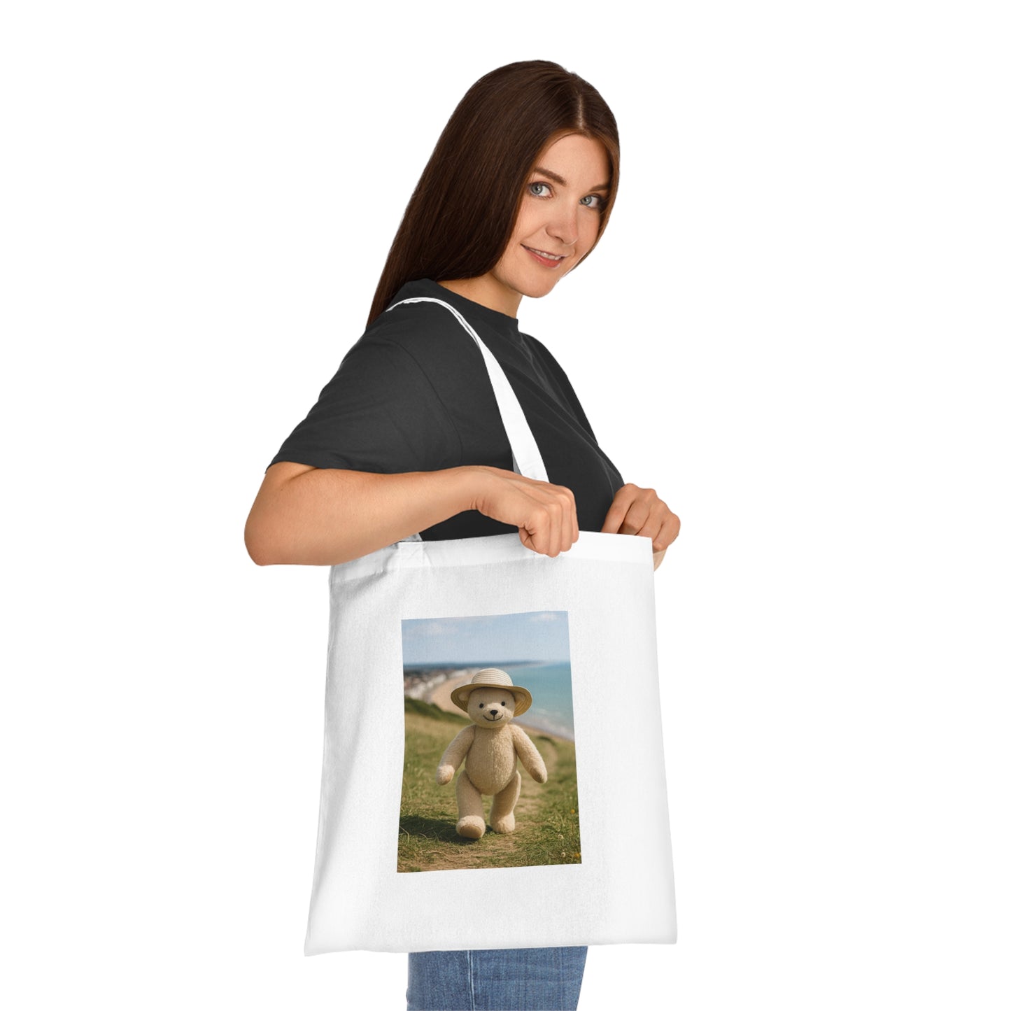 Teddy On Tour – Bexhill Galley Hill Cotton Tote Bag