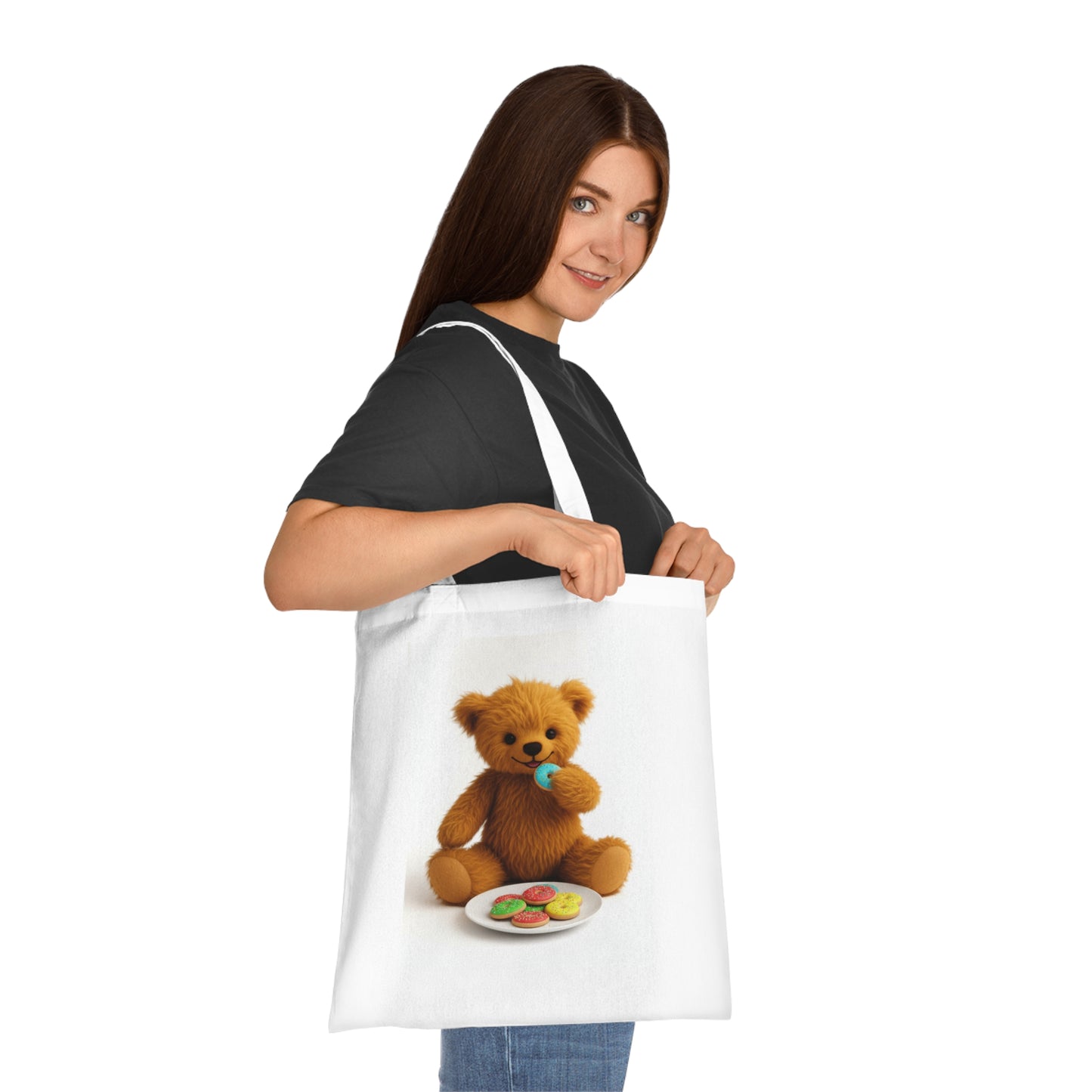 Teddy On Tour Cotton Tote Bag