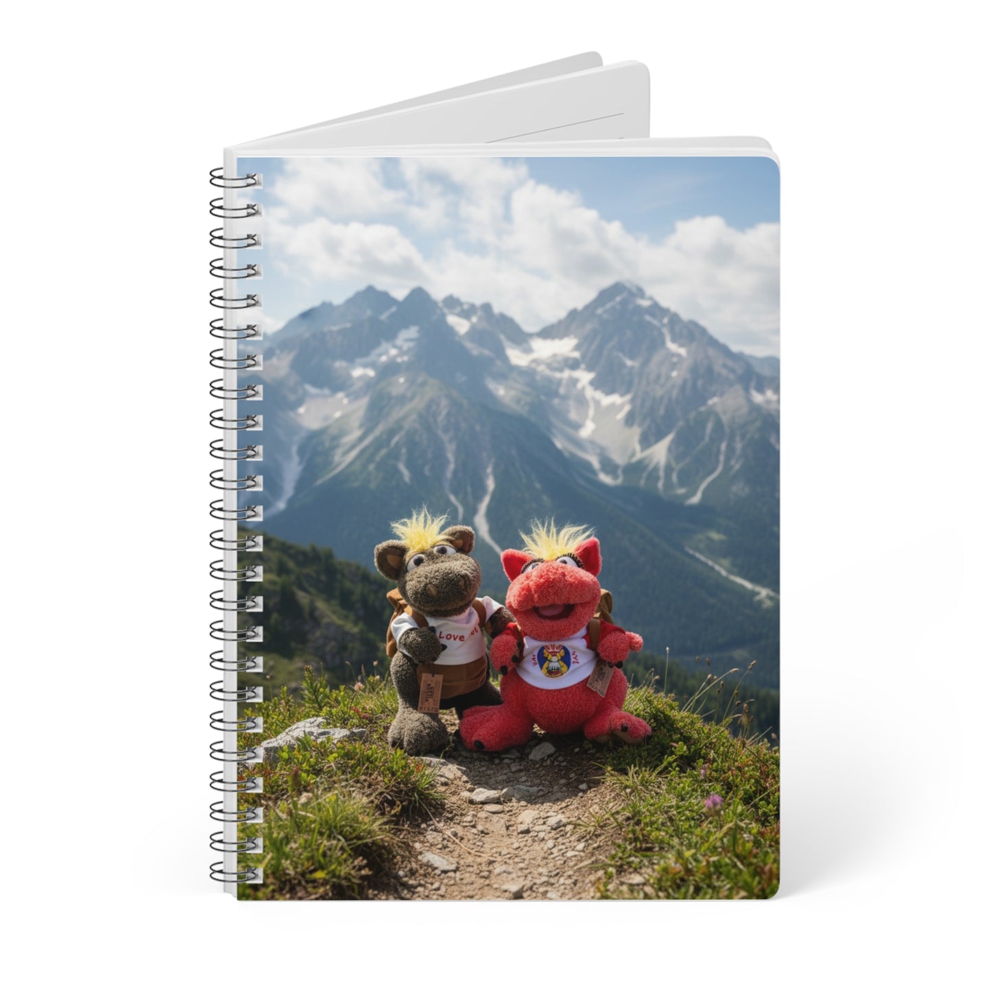 Teddy On tour Octey and Elsie in Seefeld-in-Tirol Austria Softcover Notebook, A5