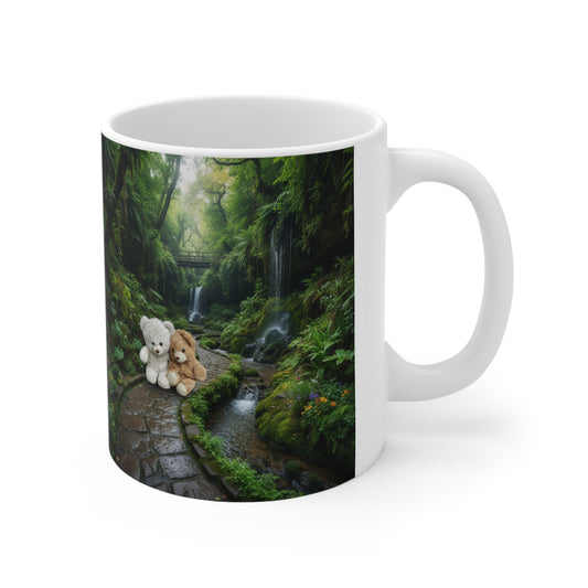 Teddy On Tour – Brownie and Whitie in Shanklin Isle of Wight Ceramic Coffee Cup