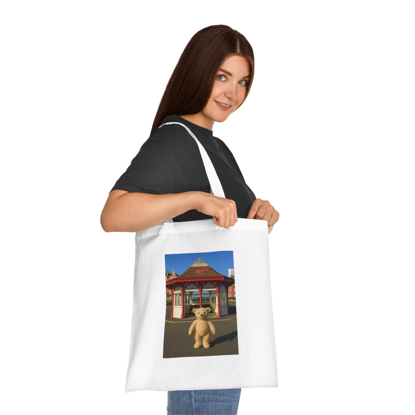 Teddy On Tour – Bexhill Shelter Cotton Tote Bag