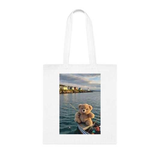 Teddy On Tour – Fluffy in Newfoundland Cotton Tote Bag