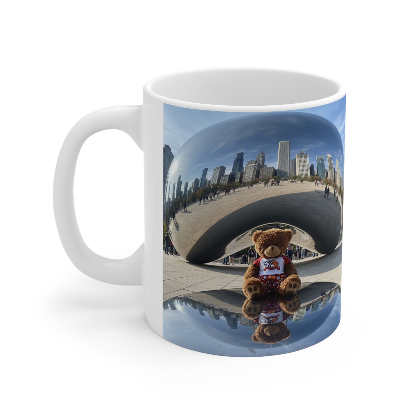 Teddy On Tour – Jake in Chicago Ceramic Coffee Cup