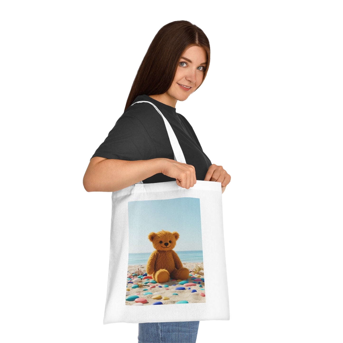 Teddy On Tour Cotton Tote Bag